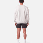Heritage Crewneck Pullover Grey Marl - back view - Blanklines