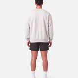 Heritage Crewneck Pullover Grey Marl - back view - Blanklines