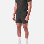 Pace 5" Shorts Black - three-quarter view - Blanklines