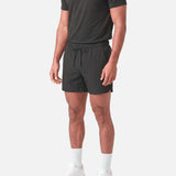 Pace 5" Shorts Black - three-quarter view - Blanklines