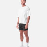 Boxy Tee White - three-quarter view - Blanklines