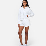 Epic Cropped Zip Hoodie Off-White