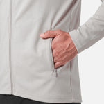 Mens Endurance Full Zip Jacket White Sand - zip pocket detail - Blanklines