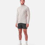 Mens Endurance Full Zip Jacket White Sand - three-quarter view - Blanklines