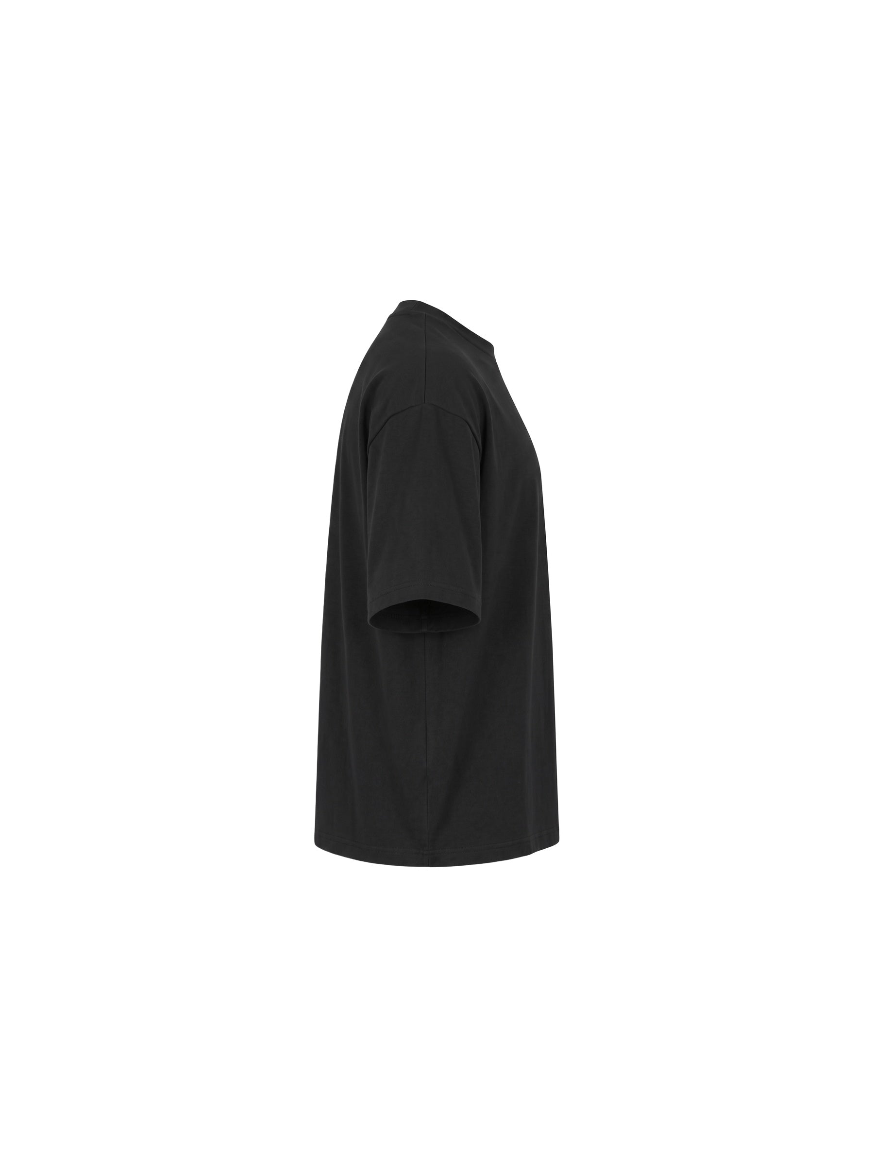 Boxy Tee Black - right side packshot - Blanklines