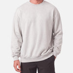 Heritage Crewneck Pullover Grey Marl - front view - Blanklines