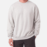 Heritage Crewneck Pullover Grey Marl - front view - Blanklines