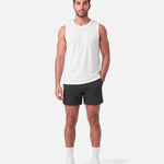 Core Mesh Tank White - full length front view - Blanklines