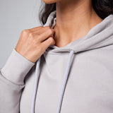 Womens Flux Oversize Hoodie Light Grey