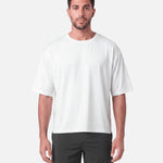 Boxy Tee White - front view - Blanklines