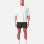 Boxy Tee White - full length front view - Blanklines