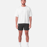 Boxy Tee White - full length front view - Blanklines