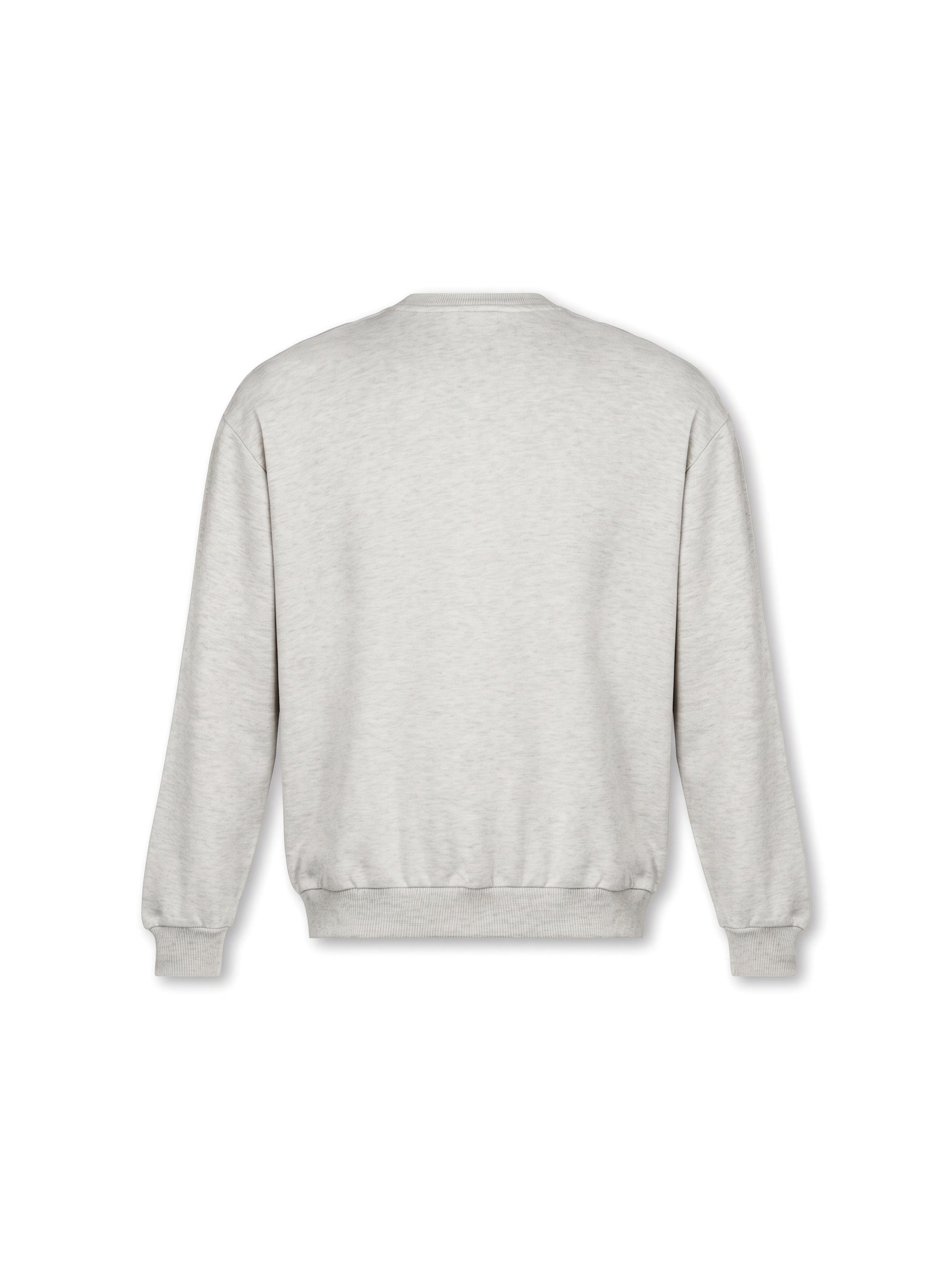 Heritage Crewneck Pullover Grey Marl - back packshot - Blanklines