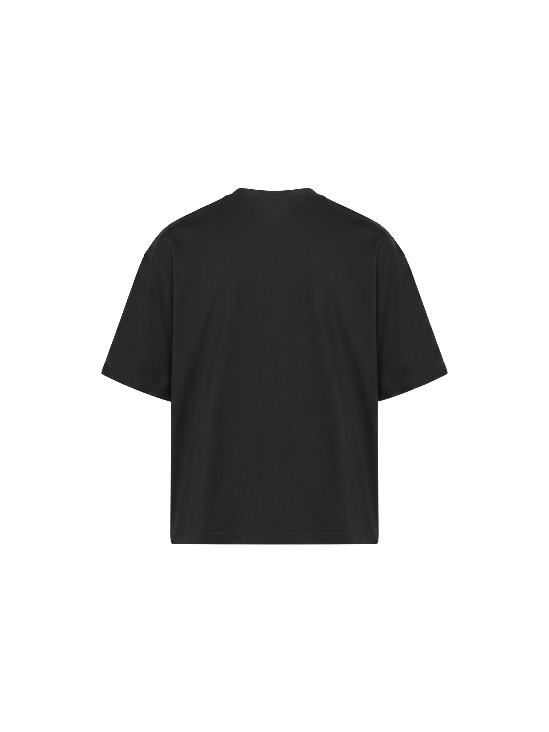 Boxy Tee Black - back packshot - Blanklines