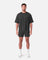 Boxy Tee Black - full length front view - Blanklines