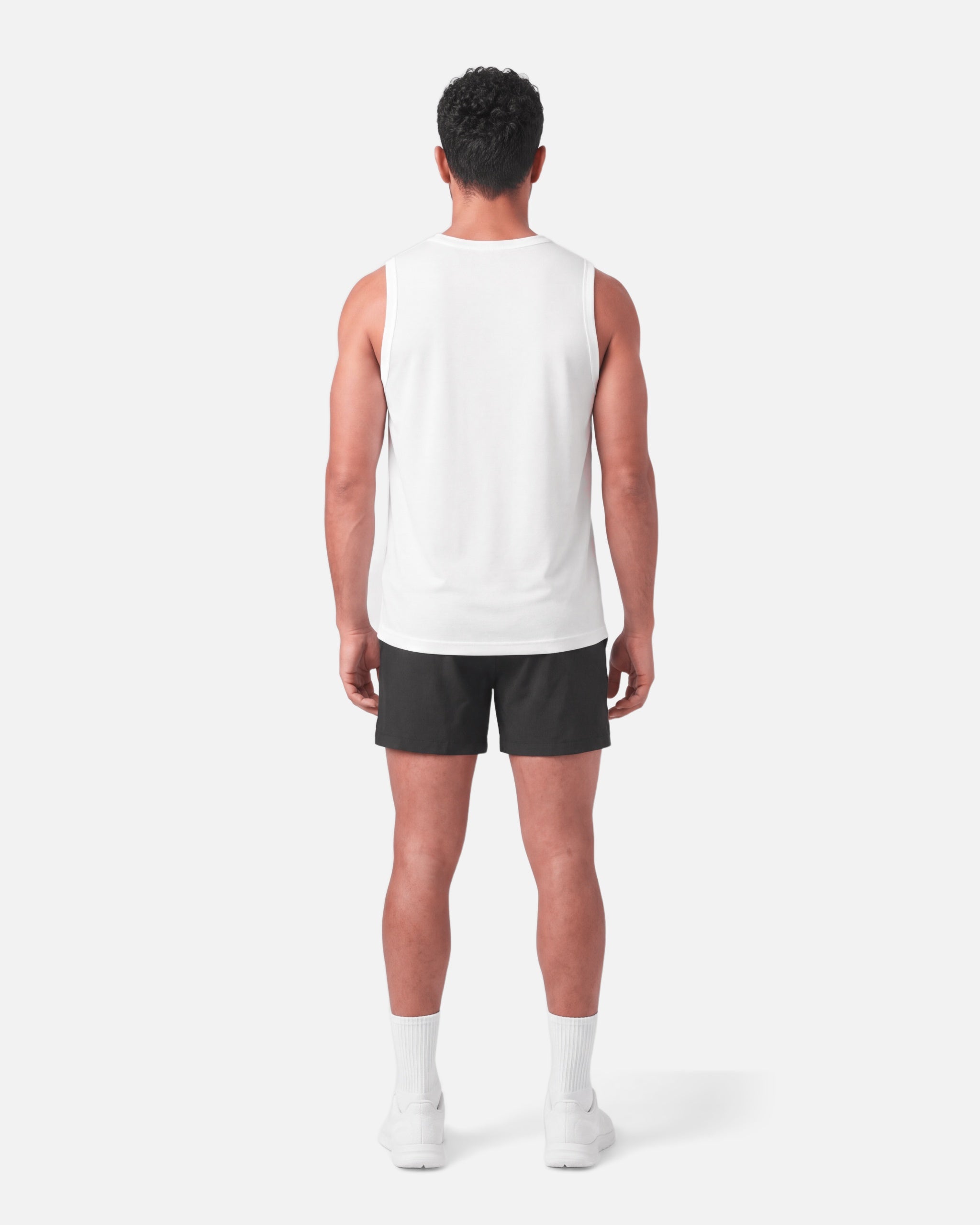 Core Mesh Tank White - back view - Blanklines