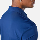 Mens Elemental Button Up Performance Polo Navy