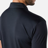 Mens Elemental Button Up Performance Polo Black