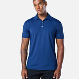 Mens Elemental Button Up Performance Polo Navy