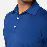 Mens Elemental Button Up Performance Polo Navy