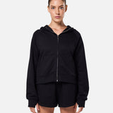 Epic Cropped Zip Hoodie Black