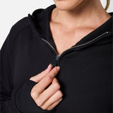 Epic Cropped Zip Hoodie Black