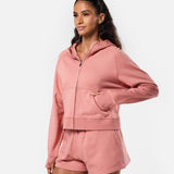 Epic Cropped Zip Hoodie Clay