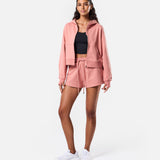 Epic Cropped Zip Hoodie Clay