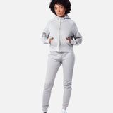 Epic Cropped Zip Hoodie Light Grey