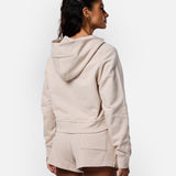 Epic Cropped Zip Hoodie Oatmeal
