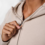 Epic Cropped Zip Hoodie Oatmeal