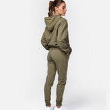 Womens Flux Oversize Hoodie Khaki