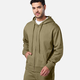 Mens Reset Oversized Zip Hoodie Khaki