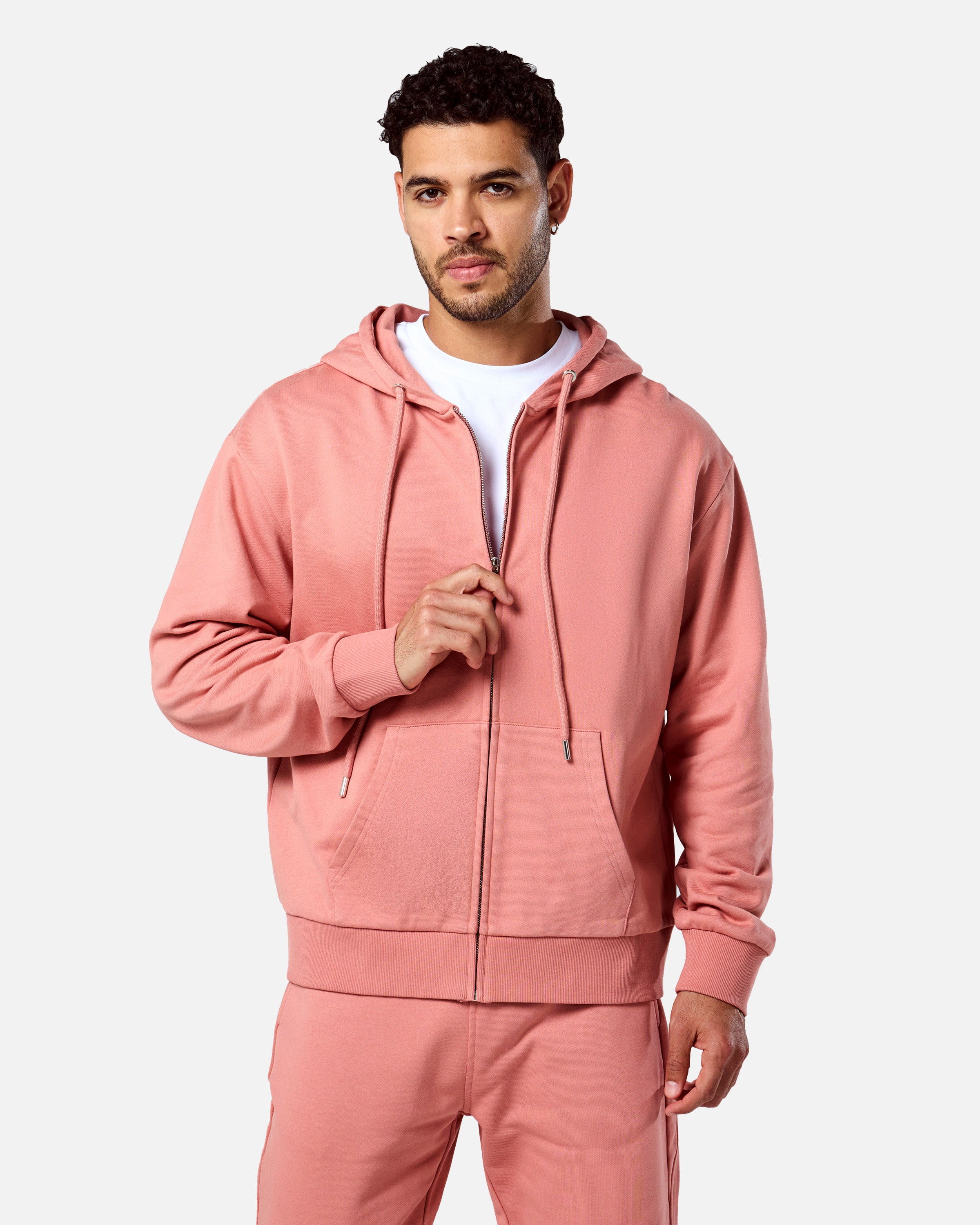 Mens Reset Oversized Zip Hoodie Clay
