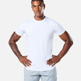 Mens Reset Raglan Performance Tee White