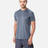 Mens Reset Raglan Performance Tee Storm Grey