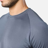 Mens Reset Raglan Performance Tee Storm Grey