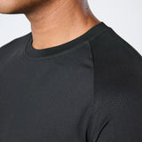 Mens Reset Raglan Performance Tee Black