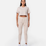 Self Love Cropped Tee Oatmeal