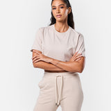 Self Love Cropped Tee Oatmeal