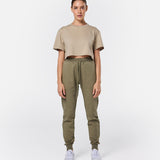 Self Love Cropped Tee Soft Khaki