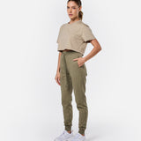 Self Love Cropped Tee Soft Khaki