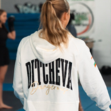 Dakota Ditcheva Womens Oversized Zip Hoodie Off-White
