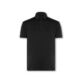 Mens Elemental Button Up Performance Polo Black