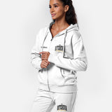 Dakota Ditcheva Womens Oversized Zip Hoodie Off-White