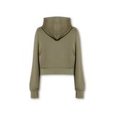 Epic Cropped Zip Hoodie Khaki