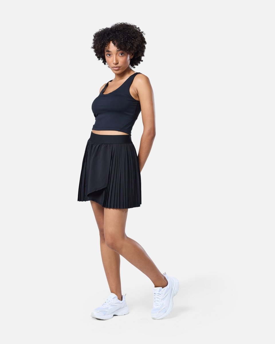 A - Game Tennis Skirt Black - Blanklines