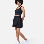 A - Game Tennis Skirt Black - Blanklines