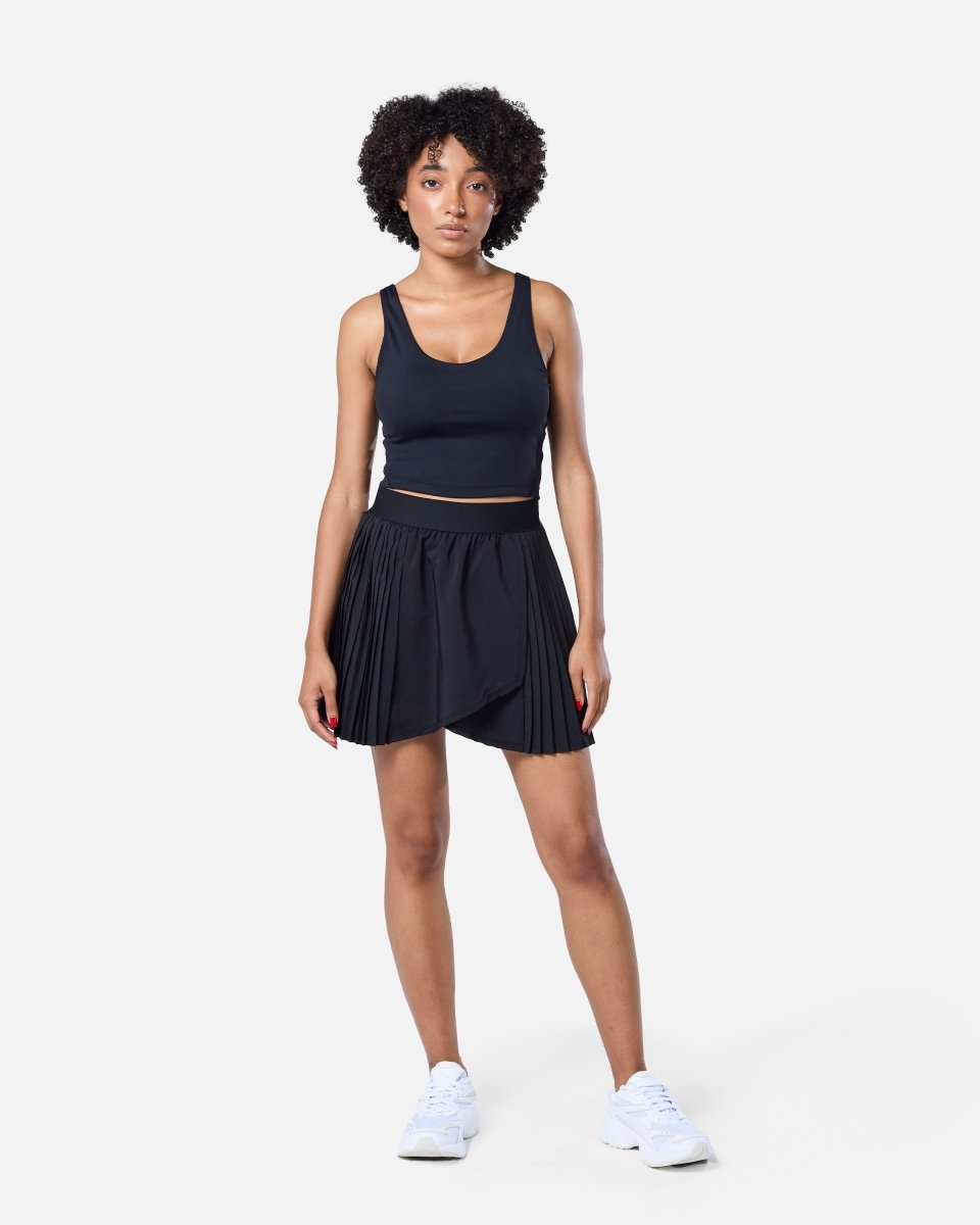 A - Game Tennis Skirt Black - Blanklines