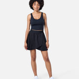 A - Game Tennis Skirt Black - Blanklines
